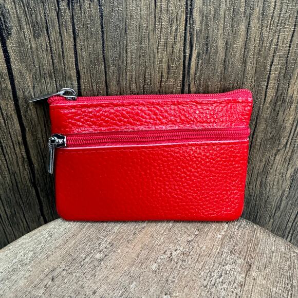 Flower Coin Purse Wallet Genuine Leather Wallet NEW FAST SHIP - Picture 1 of 4